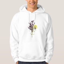Botaniskt utkast av lavender & Gult Wildblome