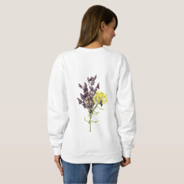 Botaniskt utkast av lavender & Gult Wildblome T Shirt