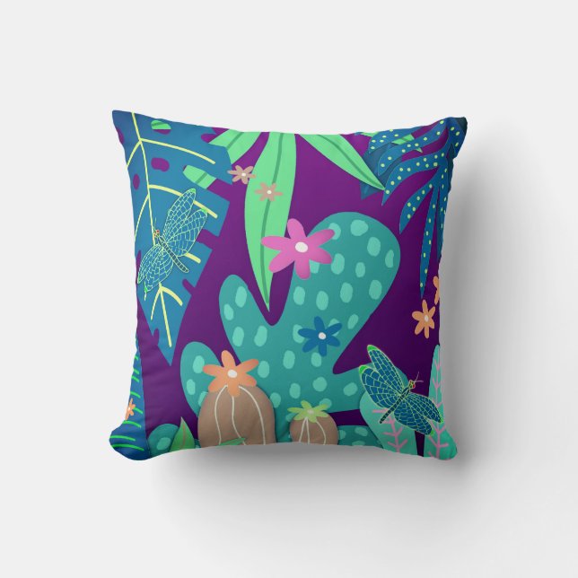 Botaniskt utskrift nr 11 kudde (Framsida)