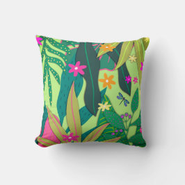 Botaniskt utskrift nr 12 Sangria Kudde