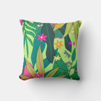 Botaniskt utskrift nr 12 Sangria Kudde
