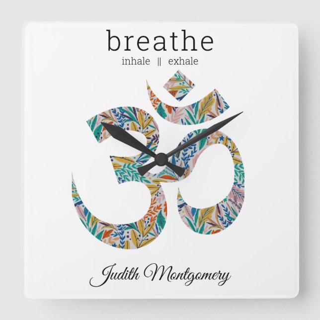 Botaniskt utskrift, Om symbol, 10,75 Fyrkantig Klocka (Framsida)