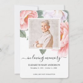 Botaniskt vattenfärgskort Funeral Sympathy Prayer  Tack Kort