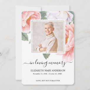 Botaniskt vattenfärgskort Funeral Sympathy Prayer Tack Kort