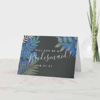Botaniskt vibe kommer du att bli min Bridesmaid Fr Kort