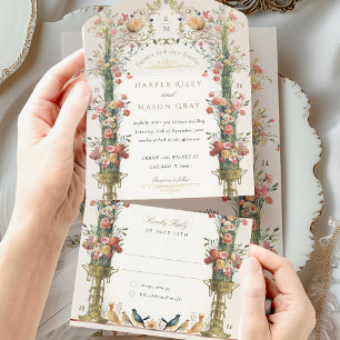Botaniskt Victorian Bliss Bröllop perforerad OSA