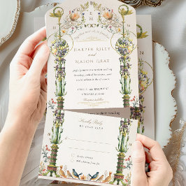 Botaniskt Victorian Bliss Bröllop perforerad OSA