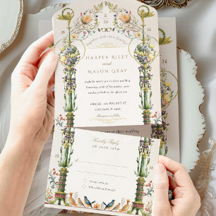 Botaniskt Victorian Bliss Bröllop perforerad OSA