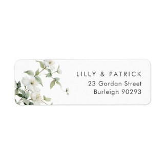 Botaniskt Vildblomma Returadress Bröllop Etikett