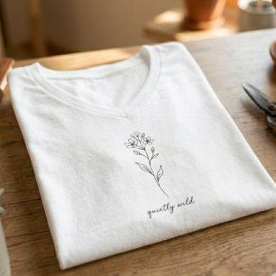 Botaniskt Vildblomma Skiss Present till Naturälska T Shirt