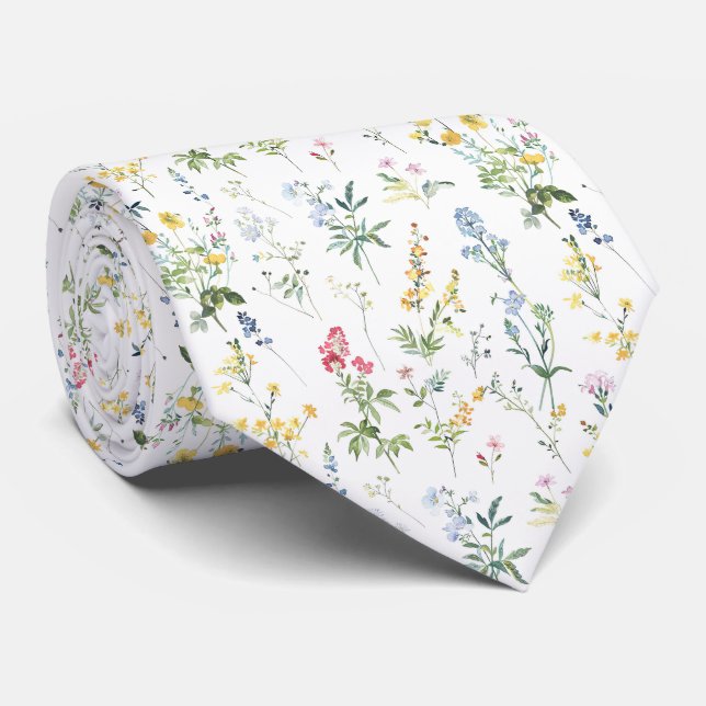 Botaniskt vildblommuster slips (Rullad)