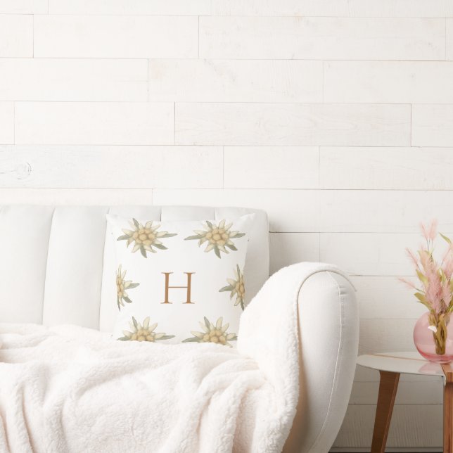 Botaniskt vinter White Initial Edelweiss Kudde (Soffa)