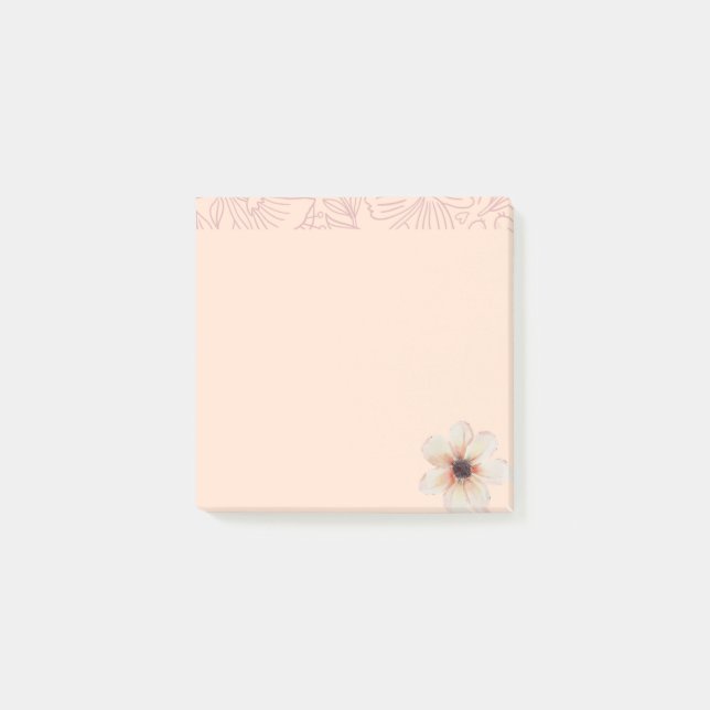 Botaniskt visare - Minsta PM-kvadrat för Blommigt Post-it Block (Framsida)