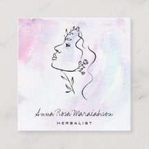 *~* Botaniskt Woman Line Art Goddess Greenery QR