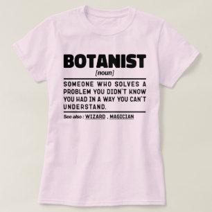 Botanist Noun Definition Botany Plant Älskare Cool T Shirt