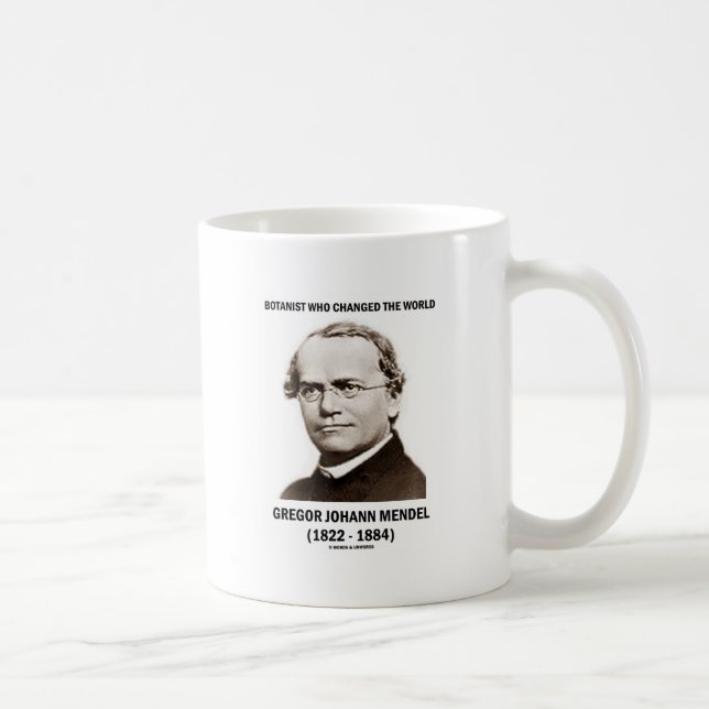 Botanist som ändrade världen Gregor Mendel Kaffemugg (Höger)