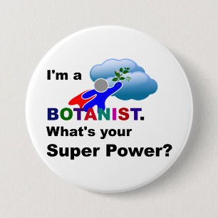 Botanist Superhjälte anpassad design Knapp
