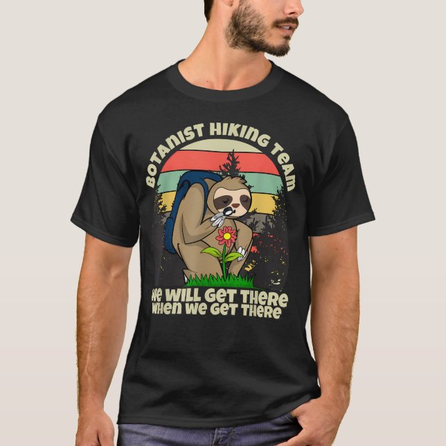 Botanist Vandringslag Botanik T Shirt (Framsida)