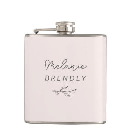 Botanistisk Elegant Modern Minimalistisk Rosa Fickplunta