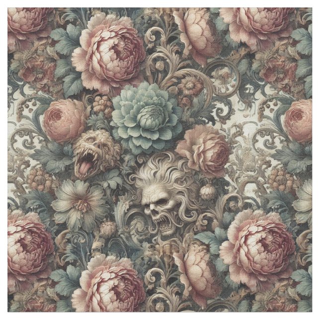 Botanists förbannelse - Gothic Classic Tile Tyg (Närbild)