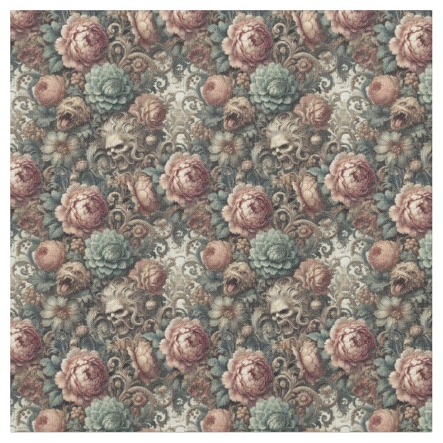 Botanists förbannelse - Gothic Dense Tile Tyg (Närbild)