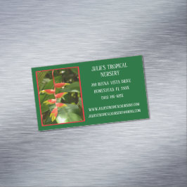 Botany Grönt Plant Nursery Tropical Plants Magnetiska Visitkort