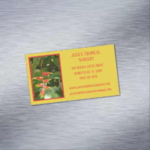 Botany Grönt Plant Nursery Tropical Plants Magnetiska Visitkort