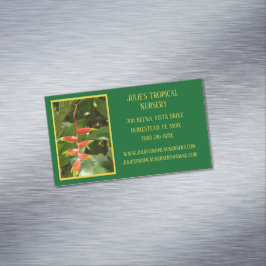 Botany Grönt Plant Nursery Tropical Plants Magnetiska Visitkort