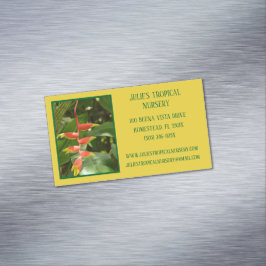 Botany Grönt Plant Nursery Tropical Plants Magnetiska Visitkort