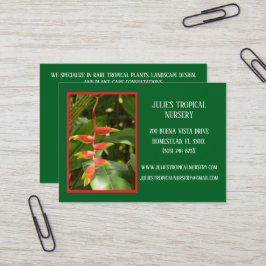 Botany Grönt Plant Nursery Tropical Plants Visitkort