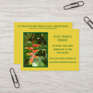 Botany Grönt Plant Nursery Tropical Plants Visitkort