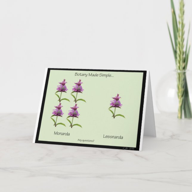 Botany Made Simple 7 x 5 Greeting Card - blank Kort (Framsida)