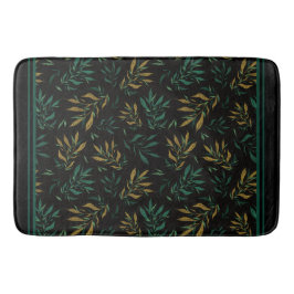 Botany Mönster från Guld och Grönt Löv Badrumsmatta