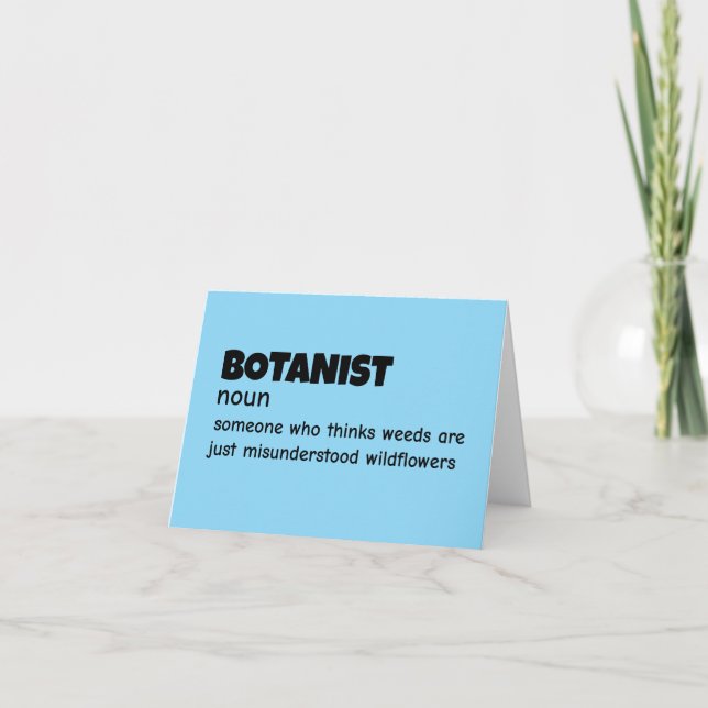 Botany Nerd Funny Definition Tack Kort (Framsida)