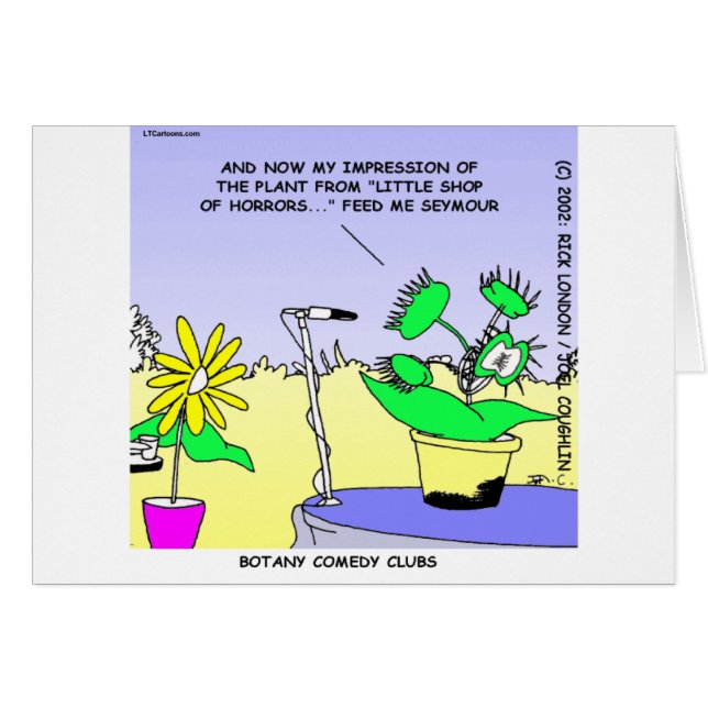 Botany Standup Komikers Funny Hälsningskort (Framsidan Horizontal)