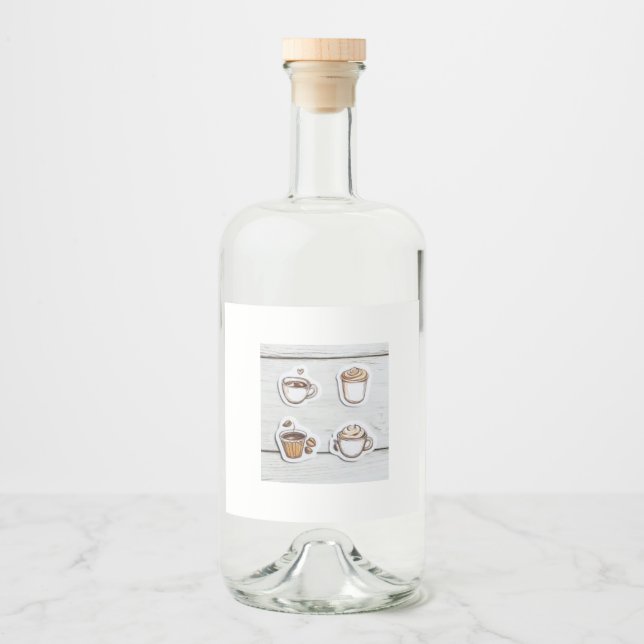 botella con tazas spritflaskor etikett (Framsida)