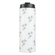 Botella Minimalista de Ramitas y Hojas Aesthetic