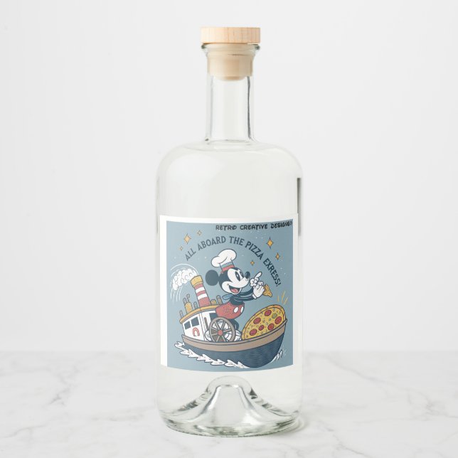 Botellas Diseño Divertido de Mouse y aviones Spritflaskor Etikett (Framsida)