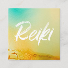 Botemedel för energi för *~*Reiki ledar- Reiki Fyrkantigt Visitkort