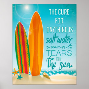 Boten för något är salt vatten poster