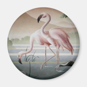 Bötfälla på den rosa Flamingomagneten Magnet