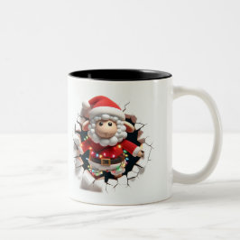 Both Side 3D Christmas | Merry Christmas Mug Två-Tonad Mugg