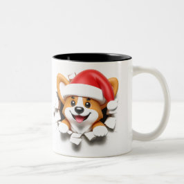 Both Side 3D Christmas | Merry Christmas Mug Två-Tonad Mugg
