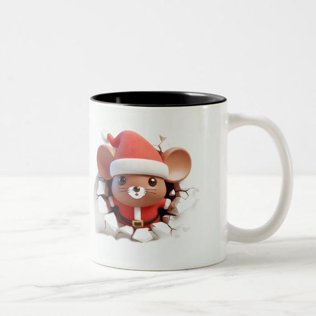 Both Side 3D Christmas | Merry Christmas Mug Två-Tonad Mugg (Höger)