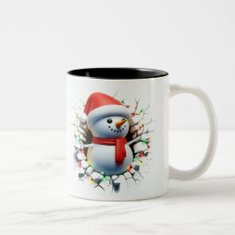 Both Side 3D Christmas | Merry Christmas Mug Två-Tonad Mugg