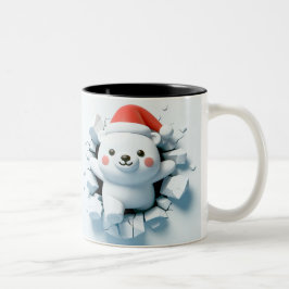 Both Side 3D Christmas | Merry Christmas Mug Två-Tonad Mugg