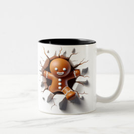 Both Side 3D Christmas | Merry Christmas Mug Två-Tonad Mugg