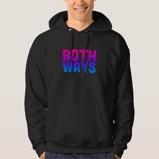 Both Ways Bisexual Pride Flag Hoodie (Framsida)