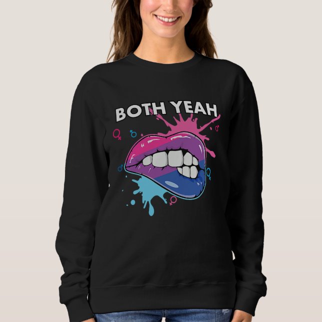 Both Yeah Bi Bisexual Rainbow Pride Bisexuality LG T Shirt (Framsida)