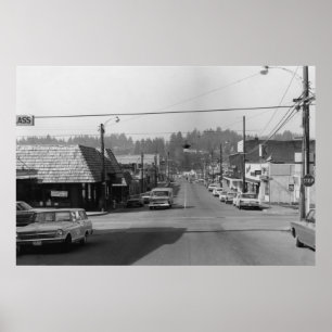 Bothell WA - den i stadens centrum gataplatsen Poster